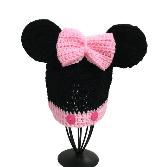 Brand New Handmade Minnie Mouse Beanie for Kids 4 To 10 Years Old - Picture 4 of 4